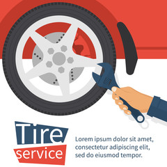 Wall Mural - Tire service concept.