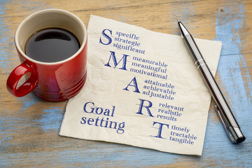 Wall Mural - smart goal setting concept