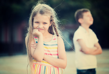 irritated girl portrait