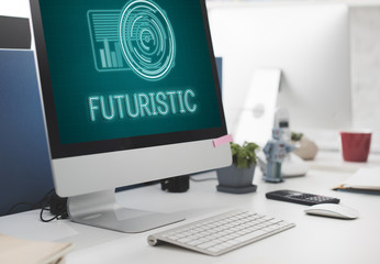 Wall Mural - technology digital innovation futuristic advanced concept