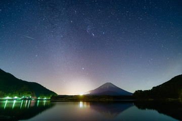 Wall Mural - Fuji Mountain and the Quadrantids