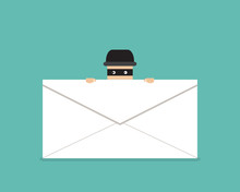 Thief Hide Behind Phishing Mail, Vector