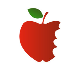 Poster - icon eaten apple