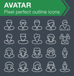 © Bisams - Pixel perfect outline avatar icons for mobile apps and web design.
