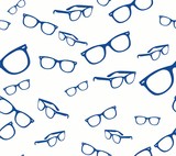 Fototapeta Tulipany - Seamless spectacles, glasses pattern, eyeglasses, specs . Sunglasses