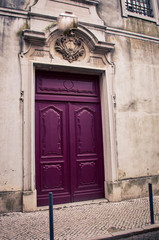 Wall Mural - maroon door lisbon 