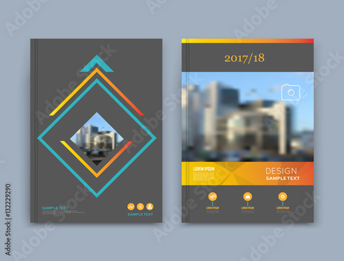Abstract A4 Brochure Cover Design Text Frame Surface Urban City