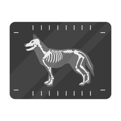 Wall Mural - Dog x-ray icon in monochrome style isolated on white background. Veterinary clinic symbol stock vector illustration.