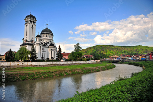 Fotografie, Obraz Orthodox church and panorama of Sighisoara