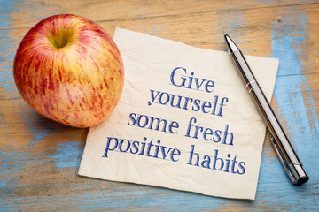 Wall Mural - Give yourself some fresh positive habits