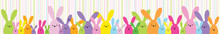 Easter Banner. Happy Easter Bunny Family. Design Element.