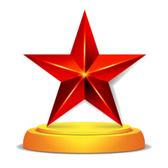 Sticker - Modern Star Award. Shiny Vector Illustration.  Trophy, Challenge Prize. Beautiful Label Design. Isolated  