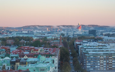 Early autumn morning in Gothenburg. Gothenburg is the second largest city in Sweden.