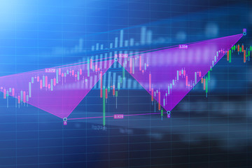 Candle stick graph chart of stock market investment tradin busin