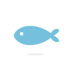 Poster - Fish icon vector isolated