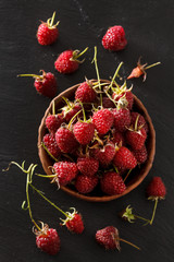 Wall Mural - fresh raspberries