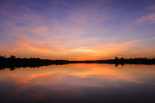 Sunset On The Lake Landscape