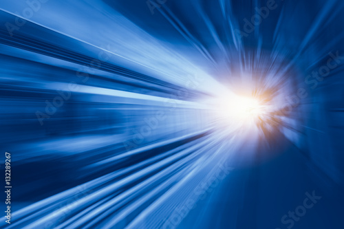 Fotografía High speed business and technology concept, Acceleration super fast speedy motion blur of train station for background design