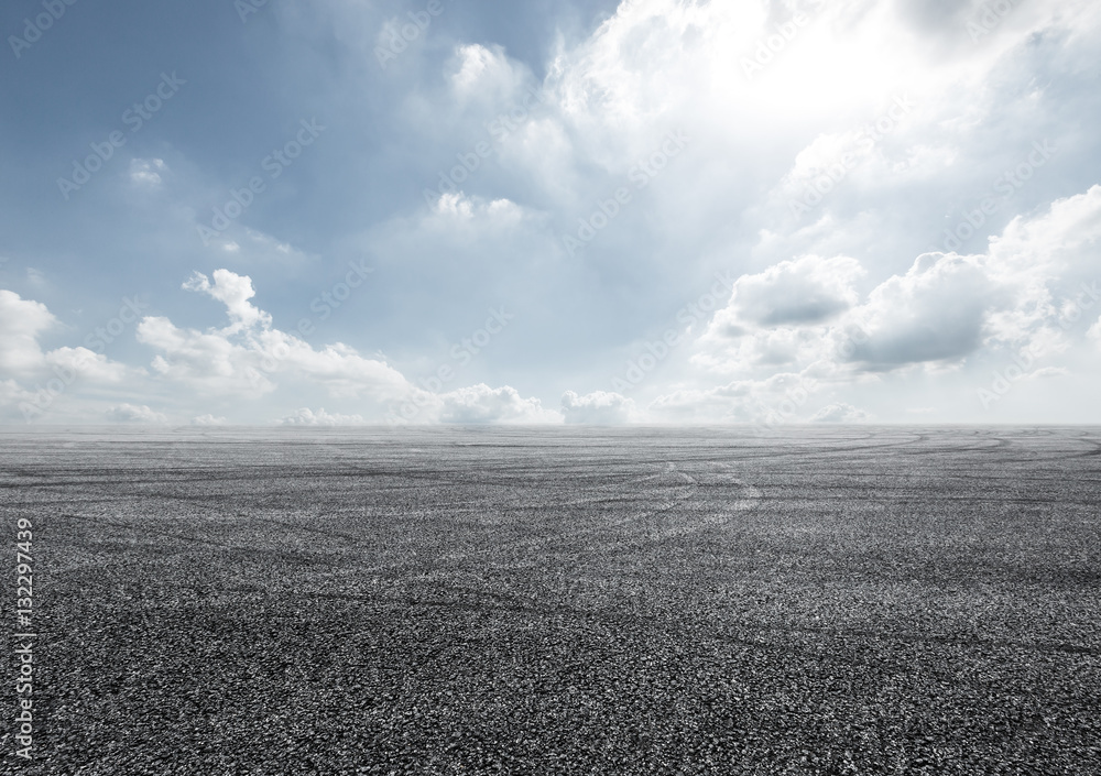 Asphalt road and sky