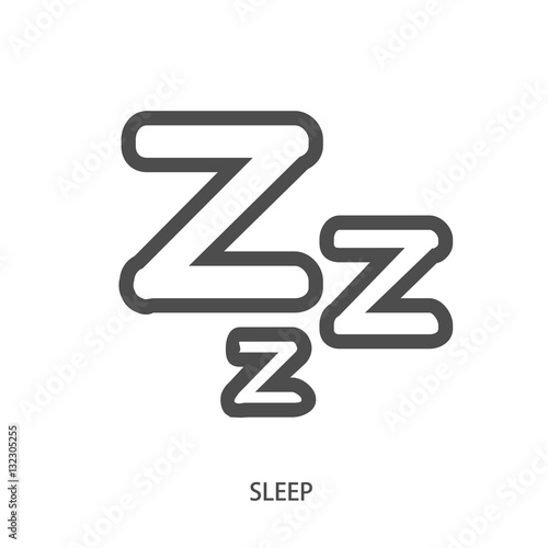ZZZ sleep line icon Stock Vector Adobe Stock