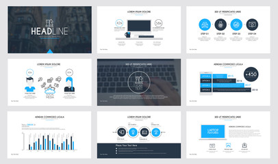 Wall Mural - Infographics slide template 2