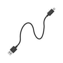 USB Cable Connector Cord Isolated On White Background In Flat Style