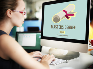Wall Mural - master's degree knowledge education graduation concept