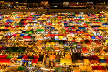 Night Market, Outdoor Market, At Bangkok Thailand.