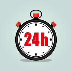 Sticker - twenty four hours stopwatch