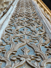 Sticker - plasterwork in Tabatabaei historic house in Kashan city, Iran