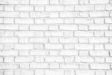 Wall Mural - White grunge brick wall texture background