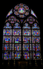 Canvas Print - Buntglasfenster von  Notre-Dame de Paris