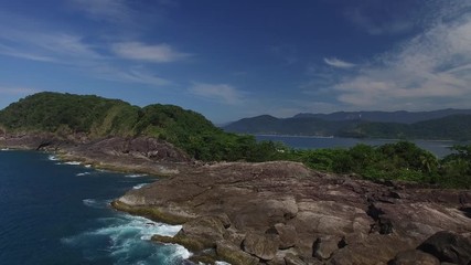 Wall Mural - Aerial View of Paradise Island in Sao Sebastiao, Brazil