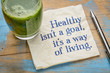 Leinwandbild Motiv Healthy is a way of living