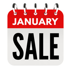 Wall Mural - january sale calendar background