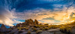 Pyramid Lake Nevada Tufas at Sunset Panorama