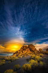 Wall Mural - Pyramid Lake Nevada Tufas at Sunset