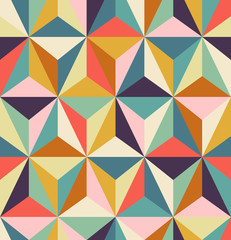 Poster - seamless geometric retro pattern