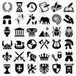 History and culture icon collection - vector silhouette