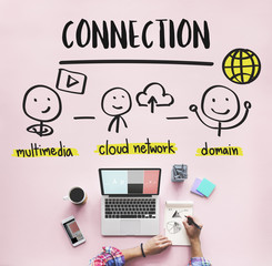 Poster - Communication Connection Network Share Concept