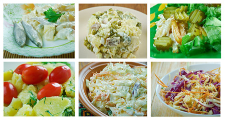 Poster - Food set  Healthy  Salad