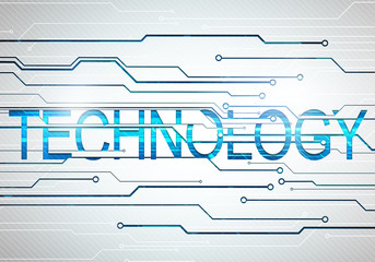 Digital image technology word concept with circuit microchip