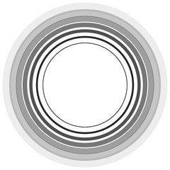 Poster - Circle pattern. Radial lines. Abstract minimalist sonar, aura el
