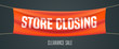 Store closing vector illustration, background