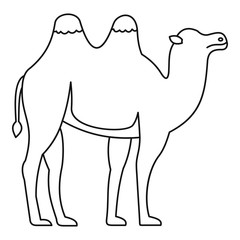 Wall Mural - Bactrian camel icon, outline style