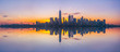 New York City Skyline Reflections panorama 