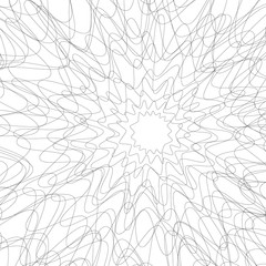 Aufkleber - Tangled random curvy lines pattern, geometric element