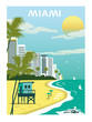 Miami city Beach. in Florida. Travel background