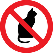 No Cats Sign