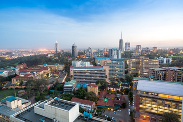 nairobi cityscape - capital city of kenya